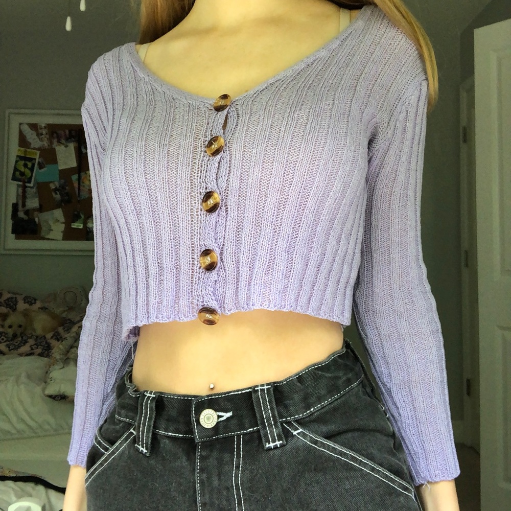 SOLD!!!!! Y2K Lilac long sleeve button down